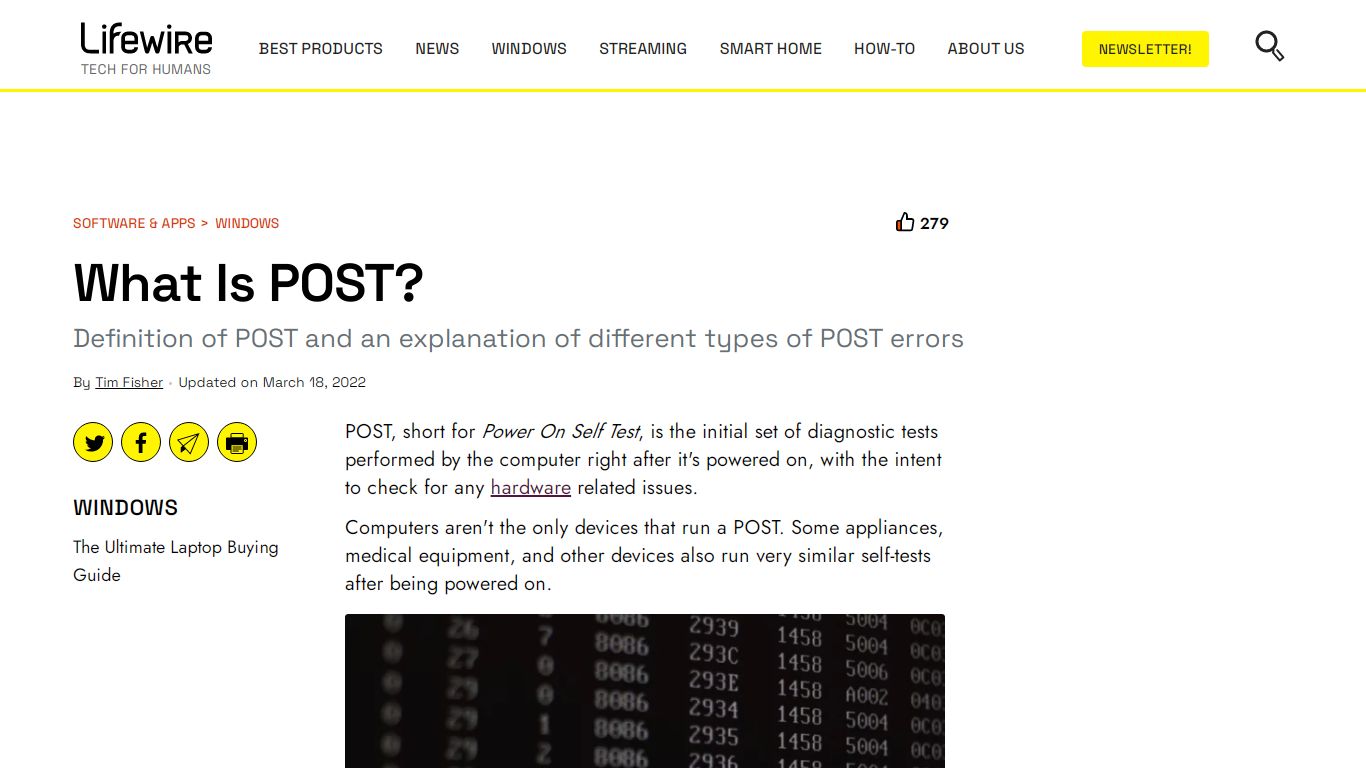 What Is POST? (Power On Self Test Definition) - Lifewire